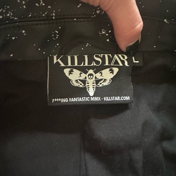 Killstar faux leather jacket skeleton - Picture 7 of 8